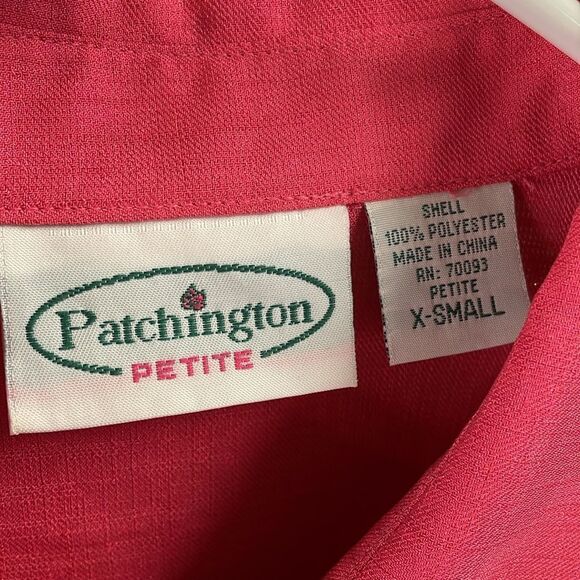 PATCHINGTON Vintage Petite  Tailored  Button Up 3/4 Sleeve Blouse Top PS Coral - Picture 6 of 6